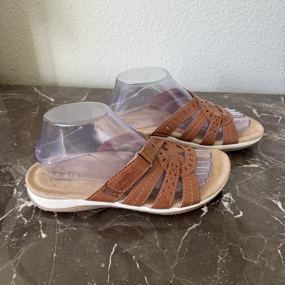 Earth Origins Slide Sandal Women’s‎ 8.5M Sassoni 3 Tan